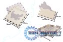 Mata edukacyjna piankowa puzzle szara ecru 36 elementów 150x150cm