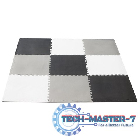 Mata edukacyjna piankowa puzzle szara 180 x 180 cm 9 elementów Mata edukacyjna piankowa puzzle szara 180 x 180 cm 9 elementów