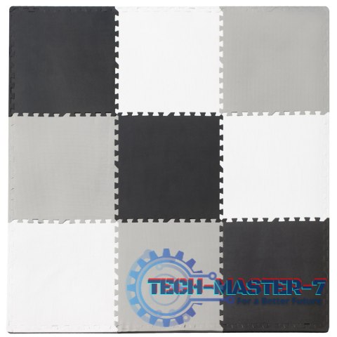 Mata edukacyjna piankowa puzzle szara 180 x 180 cm 9 elementów Mata edukacyjna piankowa puzzle szara 180 x 180 cm 9 elementów