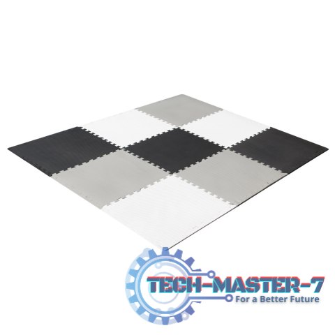 Mata edukacyjna piankowa puzzle szara 180 x 180 cm 9 elementów Mata edukacyjna piankowa puzzle szara 180 x 180 cm 9 elementów