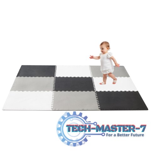 Mata edukacyjna piankowa puzzle szara 180 x 180 cm 9 elementów Mata edukacyjna piankowa puzzle szara 180 x 180 cm 9 elementów