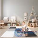 Mata edukacyjna piankowa puzzle szara 180 x 180 cm 9 elementów