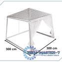 Pawilon ogrodowy namiot imprezowy handlowy altana z moskitiera biały 3 X 3 m