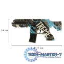 Pistolet na kulki żelowe wodne karabin niebieski zasilanie bateryjne USB 550szt. 7-8mm