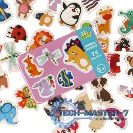 Puzzle w puszce zwierzątka 24 puzzle