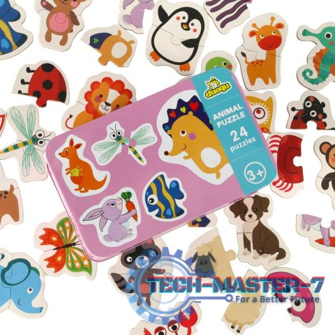 Puzzle w puszce zwierzątka 24 puzzle