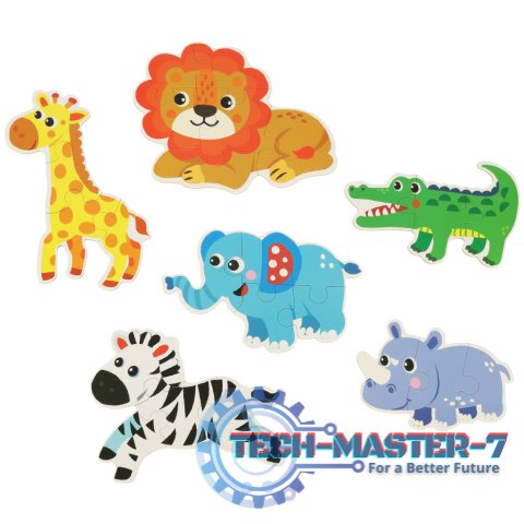 Puzzle w puszce zwierzątka safari 25 puzzli Puzzle w puszce zwierzątka safari 25 puzzli