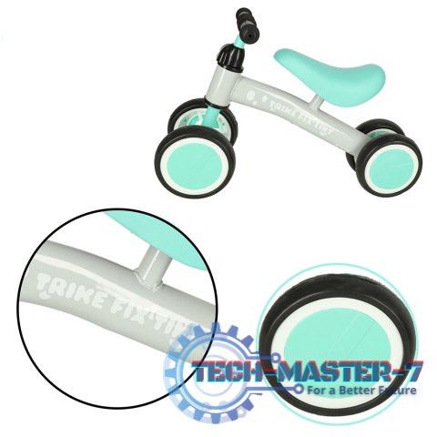 Rowerek biegowy Trike Fix Tiny jeździk chodzik 4 koła regulacja kierownicy miętowy Rowerek biegowy Trike Fix Tiny jeździk chodzik 4 koła regulacja kierownicy miętowy