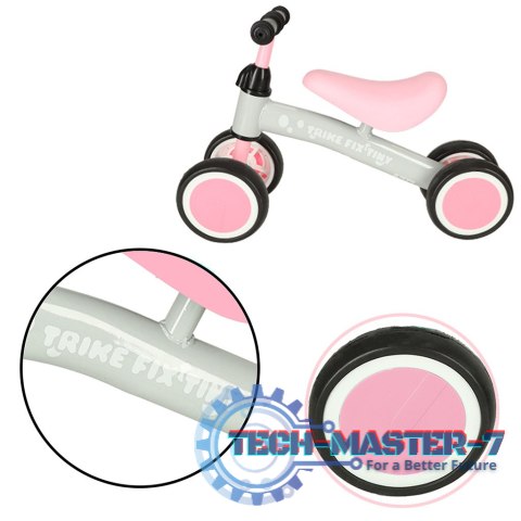 Rowerek biegowy Trike Fix Tiny jeździk chodzik 4 koła regulacja kierownicy różowy Rowerek biegowy Trike Fix Tiny jeździk chodzik 4 koła regulacja kierownicy różowy