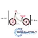 Rowerek biegowy Trike Fix Balance ultra lekki 1,8kg szary różowy