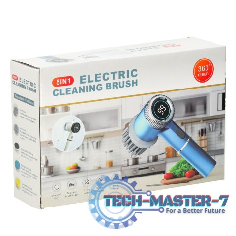 Szczotka myjka elektryczna do czyszczenia 5w1 do łazienki podłogi fug basenu LED Szczotka myjka elektryczna do czyszczenia 5w1 do łazienki podłogi fug basenu LED