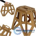 Taboret składany krzesełko turystyczne kempingowe przenośne 40 cm beżowy