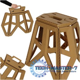 Taboret składany krzesełko turystyczne kempingowe przenośne 40 cm beżowy