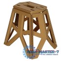 Taboret składany krzesełko turystyczne kempingowe przenośne 40 cm beżowy