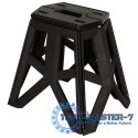 Taboret składany krzesełko turystyczne kempingowe przenośne 40 cm czarny