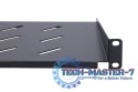 Półka rack 1U do szaf wiszących czarna 25 cm