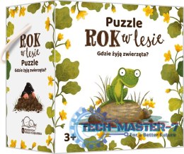 Puzzle Rok w lesie. Gdzie żyją zwierzęta