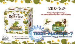 Puzzle Rok w lesie. Gdzie żyją zwierzęta