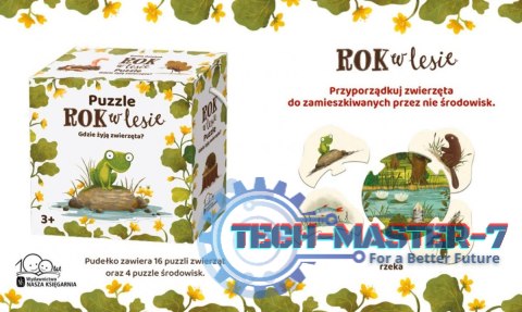 Puzzle Rok w lesie. Gdzie żyją zwierzęta Puzzle Rok w lesie. Gdzie żyją zwierzęta