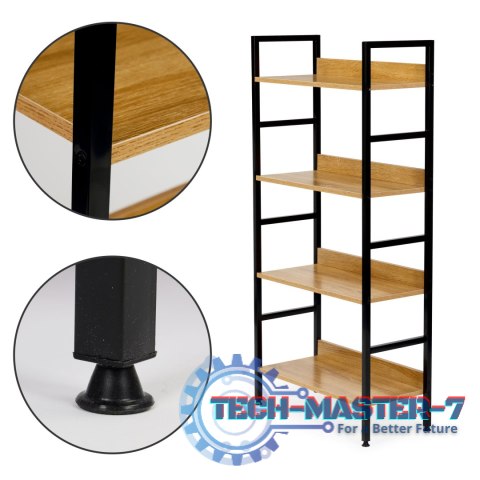 Regał drewniany industrialny szafka półki na książki loft ModernHome ModernHome Regał drewniany industrialny szafka półki na książki loft ModernHome ModernHome