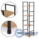 Regał drewniany nowoczesny metalowa rama LOFT 4 półki ModernHome ModernHome