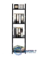Regał drewniany nowoczesny metalowa rama LOFT 4 półki czarny ModernHome ModernHome