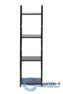 Regał drewniany nowoczesny metalowa rama LOFT 4 półki czarny ModernHome ModernHome