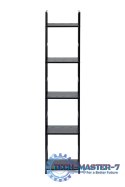 Regał drewniany nowoczesny metalowa rama LOFT 5 półek czarny ModernHome ModernHome