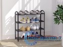 Regał na buty metalowy 4 półki 12 par butów czarny ModernHome ModernHome