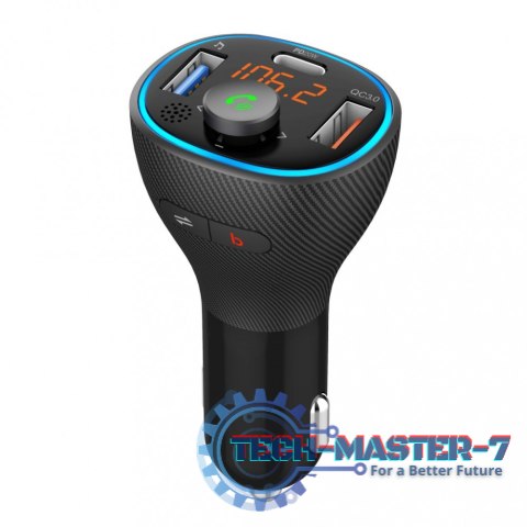 Transmiter samochodowy FM MP3 z funkcją BT, USB LCD FM-73 QC3.0
