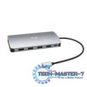 USB-C Metal Nano Stacja Dokująca 3x Display 2x DP 1x HDMI LAN Power Delivery 100 W
