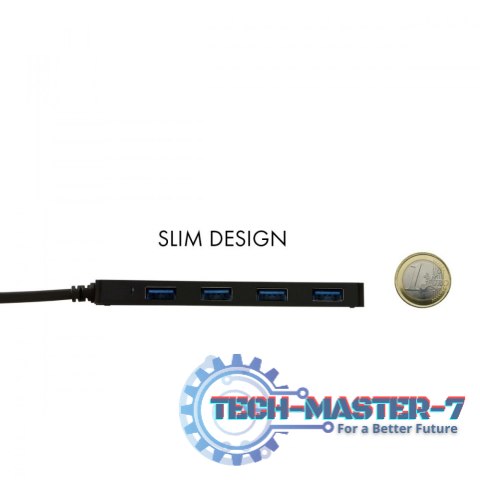 USB-C Slim pasywny HUB 4x USB 3.0 do podłączenia USB-A/USB-C USB-C Slim pasywny HUB 4x USB 3.0 do podłączenia USB-A/USB-C