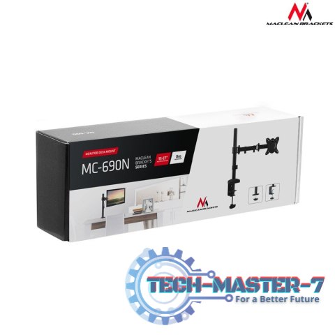 Uchwyt biurkowy do monitora LCD MC-690 13-27 cali 8kg Uchwyt biurkowy do monitora LCD MC-690 13-27 cali 8kg