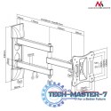 Uchwyt do telewizora lub monitora 13-27" 15 kg uniwersalny MC-719 czarny max vesa 100x100