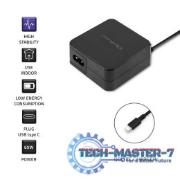 Zasilacz sieciowy 65W | 5-20.3V | 2-3.25A | USB typ C | PD