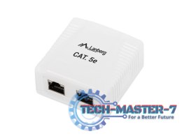 Gniazdo natynkowe 2x RJ45 Kat.5E białe ekranowane