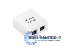 Gniazdo natynkowe 2x RJ45 Kat.5E białe