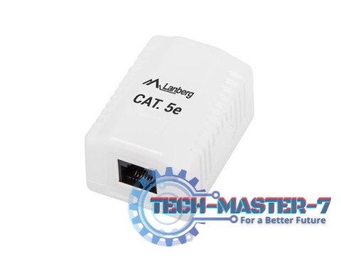 Gniazdo natynkowe RJ45 Kat.5E białe
