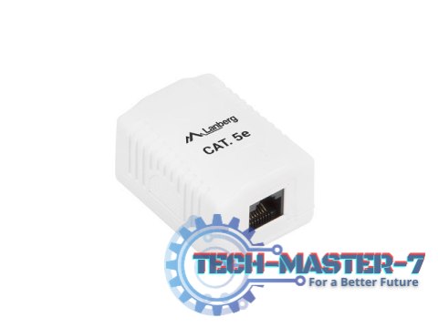 Gniazdo natynkowe RJ45 Kat.5E białe Gniazdo natynkowe RJ45 Kat.5E białe