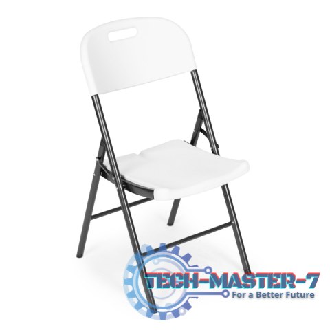 Komplet 2 krzeseł składanych zestaw cateringowy metal HDPE białe ModernHome ModernHome Komplet 2 krzeseł składanych zestaw cateringowy metal HDPE białe ModernHome ModernHome