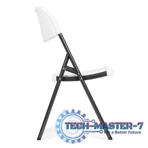 Komplet 2 krzeseł składanych zestaw cateringowy metal HDPE białe ModernHome ModernHome Komplet 2 krzeseł składanych zestaw cateringowy metal HDPE białe ModernHome ModernHome