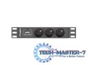 Listwa zasilająca Rack PDU 10 cali 1U 3x 230V PL 2m 10A czarna C14