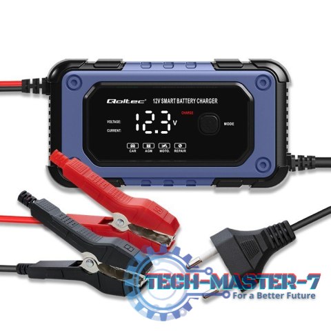 Prostownik do akumulatora z funkcją naprawy | inteligentna mikroprocesowa ładowarka | 12V | 6A | LED | 4 tryby Prostownik do akumulatora z funkcją naprawy | inteligentna mikroprocesowa ładowarka | 12V | 6A | LED | 4 tryby