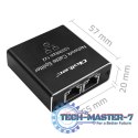 Rozdzielacz Splitter mini SWITCH 1x2 port RJ45 | 1000Mbps | USB-C| Aluminium