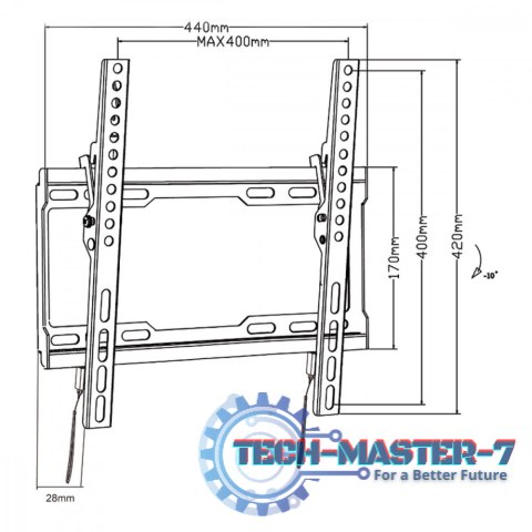 Uchwyt do TV 32-70'' 45kg MC-412 VESA 400x400 Uchwyt do TV 32-70'' 45kg MC-412 VESA 400x400