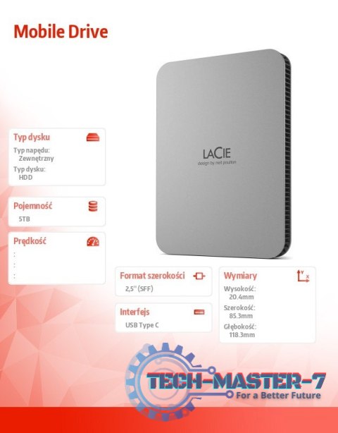 Dysk przenośny 5TB USB-C STLP5000400 Dysk przenośny 5TB USB-C STLP5000400