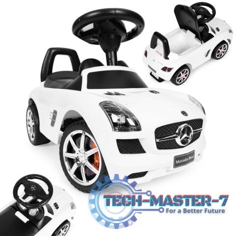 Jeździk, pchacz dla dzieci Mercedes SLS AMG biały MULTISTORE