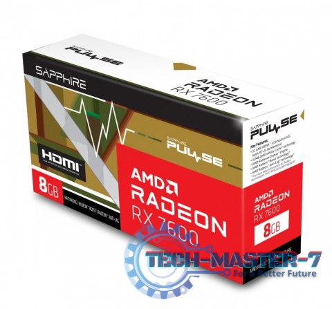 Karta graficzna Radeon RX 7600 Gaming OC 8G GDDR6 128bit 3DP/HDMI Karta graficzna Radeon RX 7600 Gaming OC 8G GDDR6 128bit 3DP/HDMI