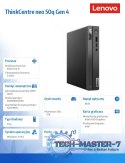 Komputer ThinkCentre Neo 50q Tiny G4 12LN002CPB W11Pro i5-13420H/16GB/1TB/INT/3YRS OS