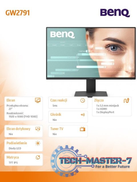 Monitor 27 cali GW2791 LED 5ms/100Hz/IPS/HDMI Monitor 27 cali GW2791 LED 5ms/100Hz/IPS/HDMI